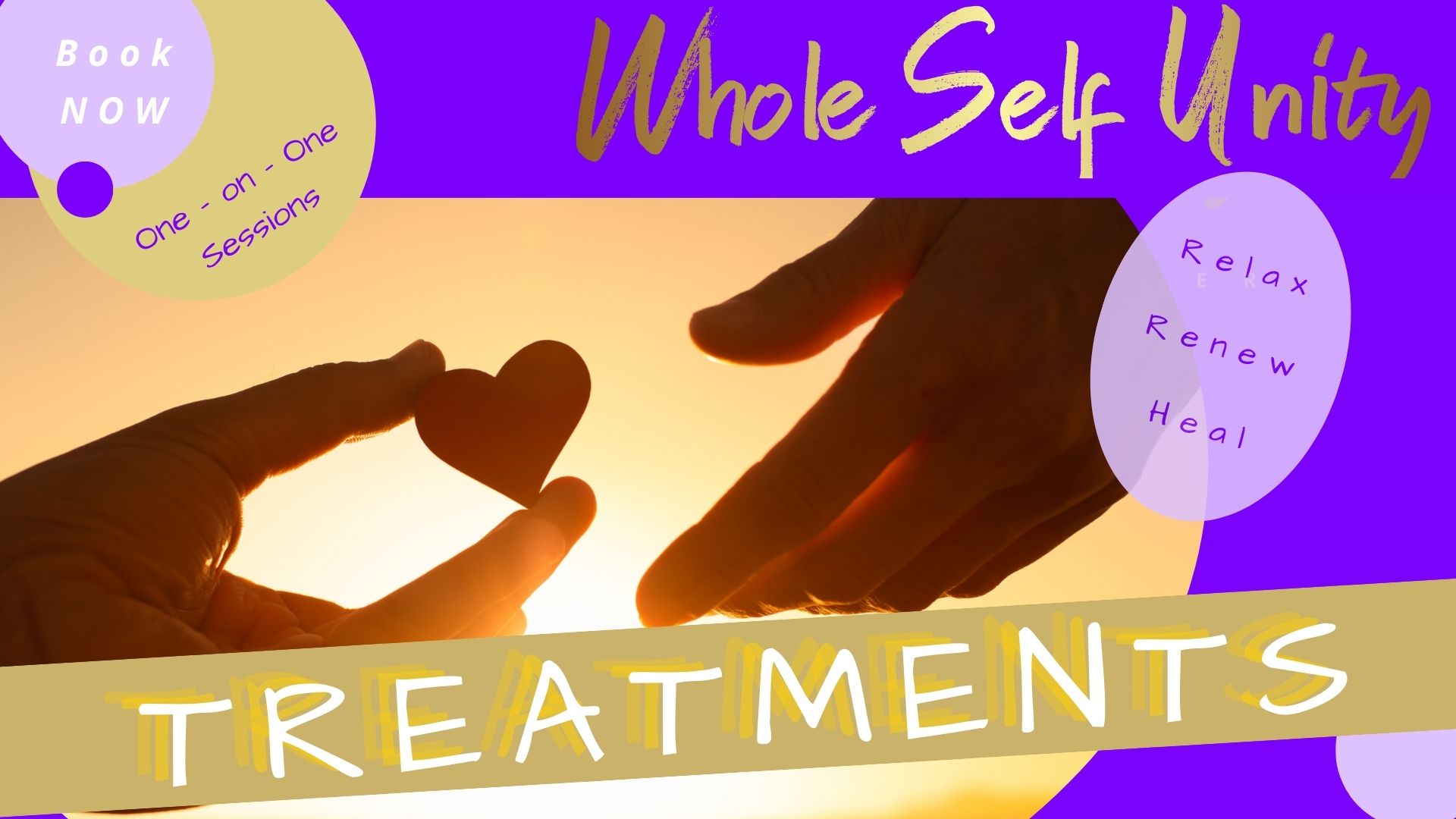 Distance Healing Session Booking | Whole Self Unity One hand giving another hand a heart-shaped stone, silhouetted against a glowing, golden light.